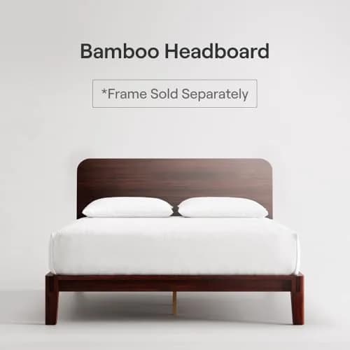 Nectar Twin XL Bamboo Headboard Walnut | Easy Tool-Free Setup & Durable thumbnail 2