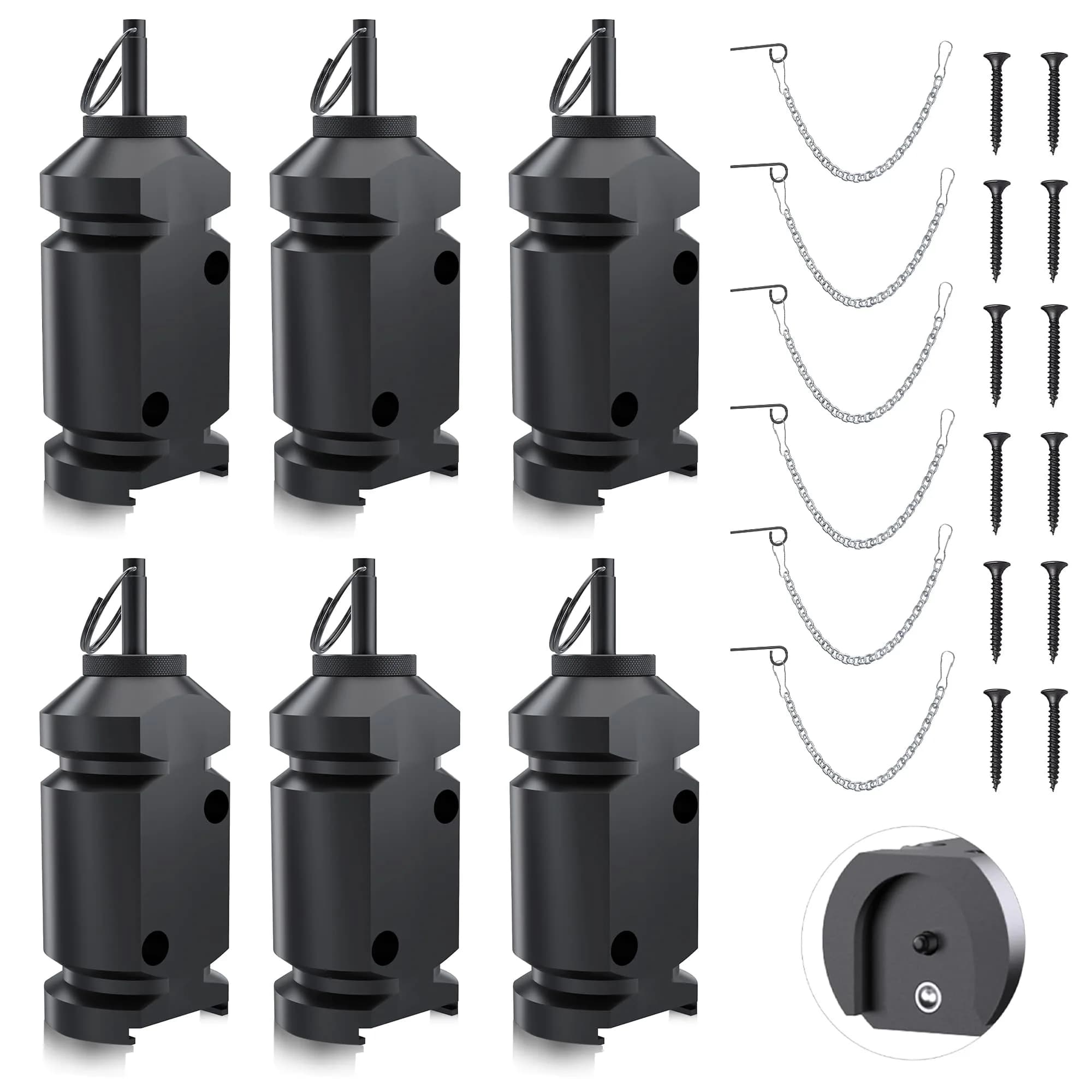 REMFLY 6 Pack 12 Gauge Perimeter Trip Alarm with Screws | Outdoor Security & Wildlife Deterrent