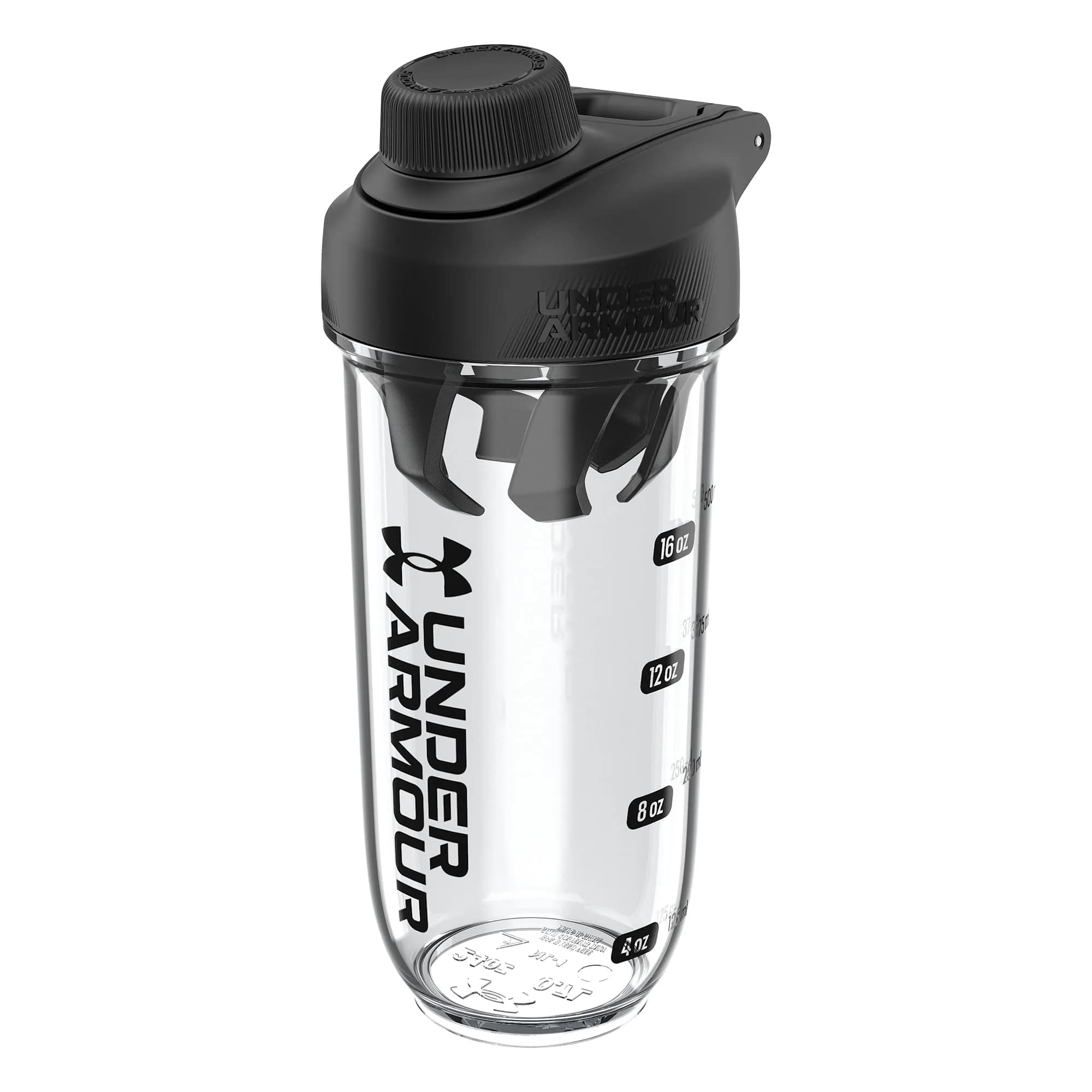 Under Armour 24oz Clarity Shaker Bottle Clear/Black | Leak-Resistant, Recycled Material, Easy to Clean - main product image