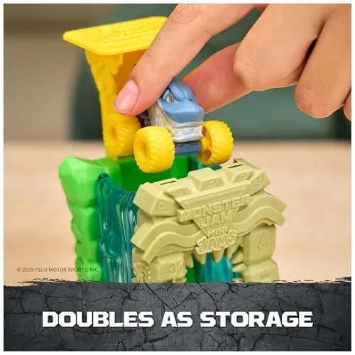 Monster Jam Mini Jams Megalodon Jungle Blaster Launcher Playset | Rapid Fire Toy Set for Kids thumbnail 6