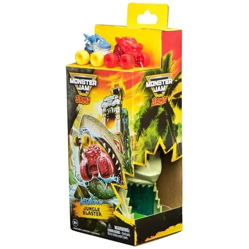 Monster Jam Mini Jams Megalodon Jungle Blaster Launcher Playset | Rapid Fire Toy Set for Kids thumbnail 9