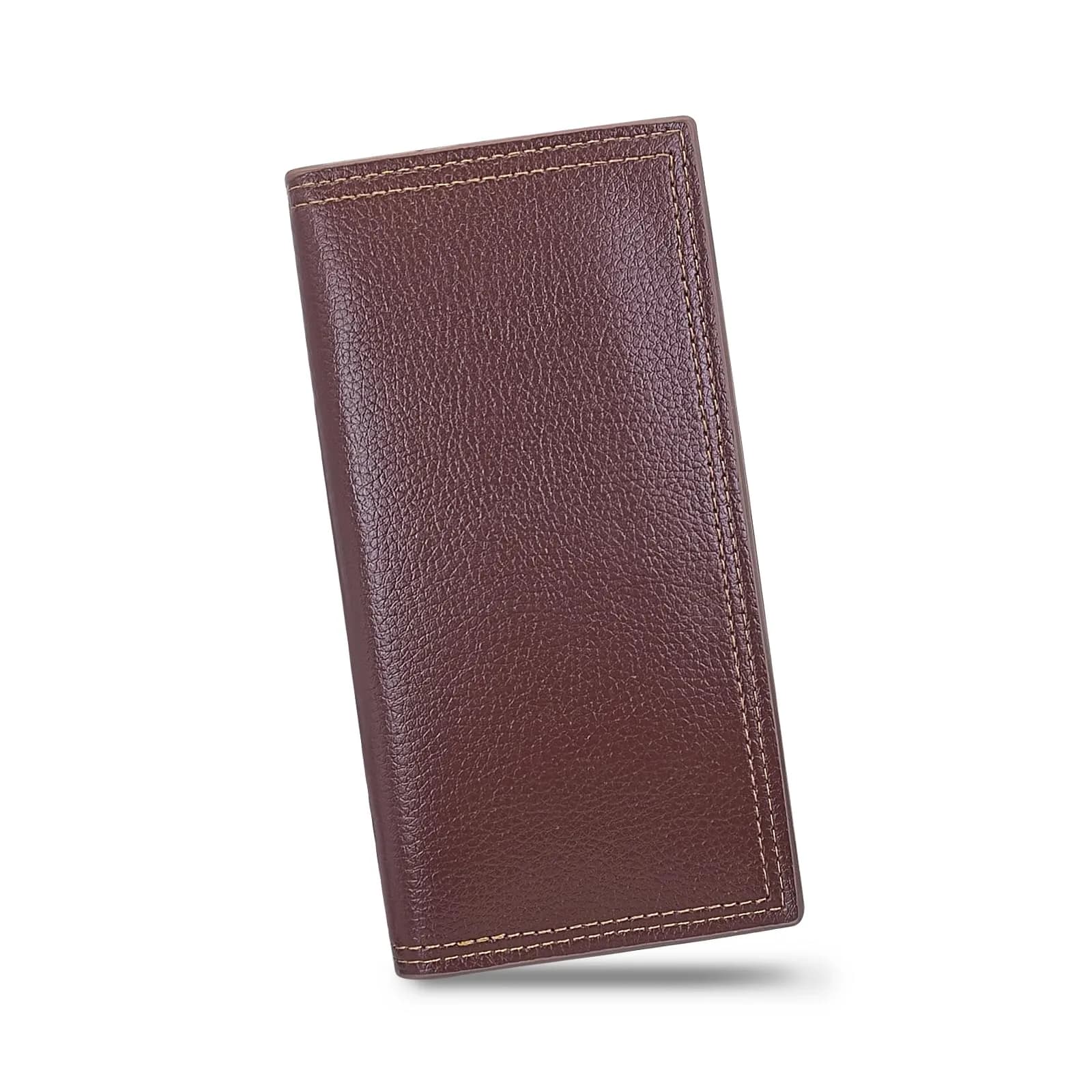 AdiStylinno Long Wallet for Men, Minimalist Leather Bifold Slim Wallets, Fashion Clutch Purse Credit Card Holder Wallet (Coffee) — Coffee