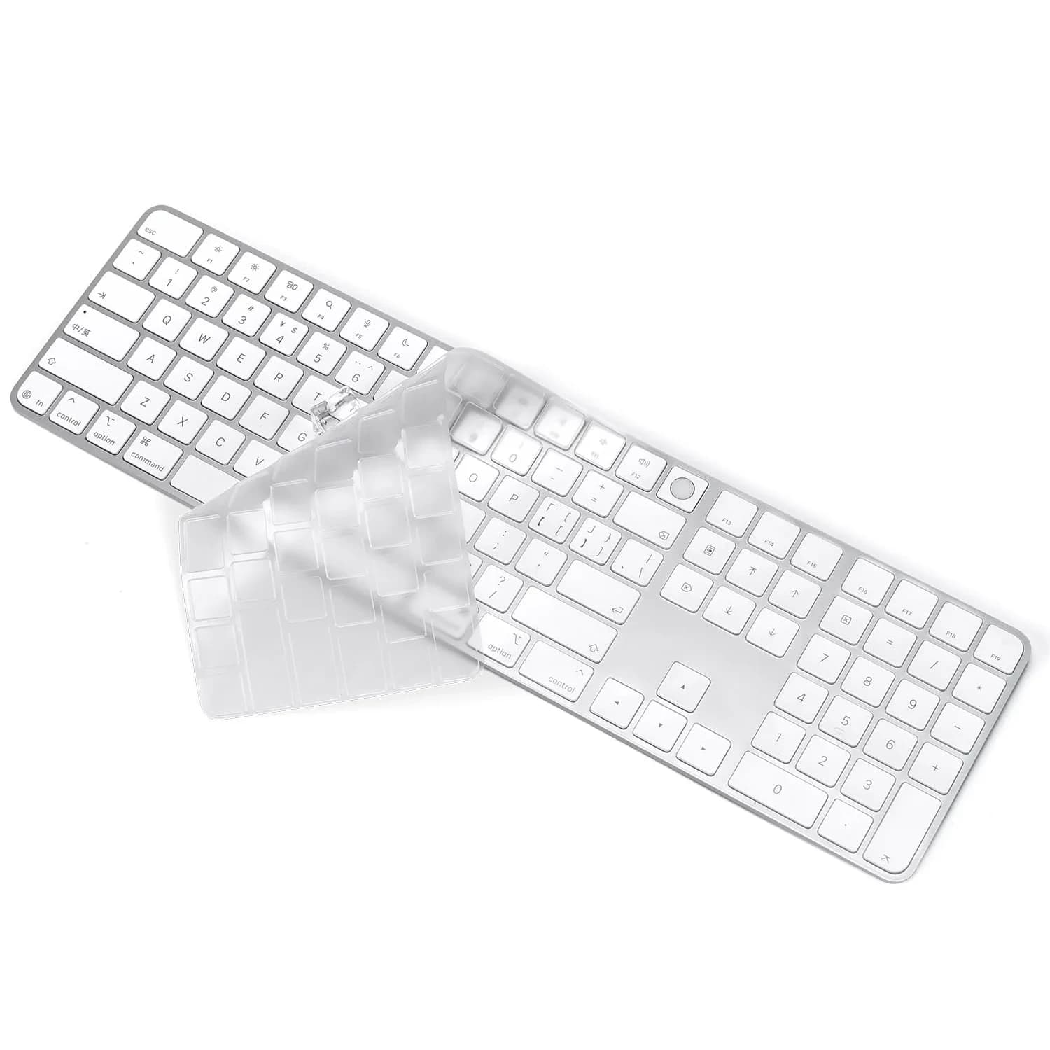 CASEDAO Ultra-Thin TPU Keyboard Cover Skin for 2024 Magic Keyboard with Numeric Keypad A3119 MXK73LL/A - Transparent - main product image