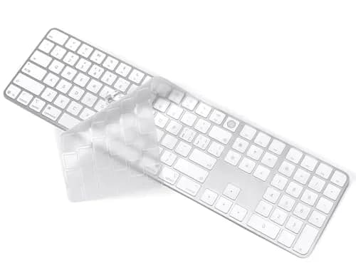 CASEDAO Ultra-Thin TPU Keyboard Cover Skin for 2024 Magic Keyboard with Numeric Keypad A3119 MXK73LL/A - Transparent thumbnail 1
