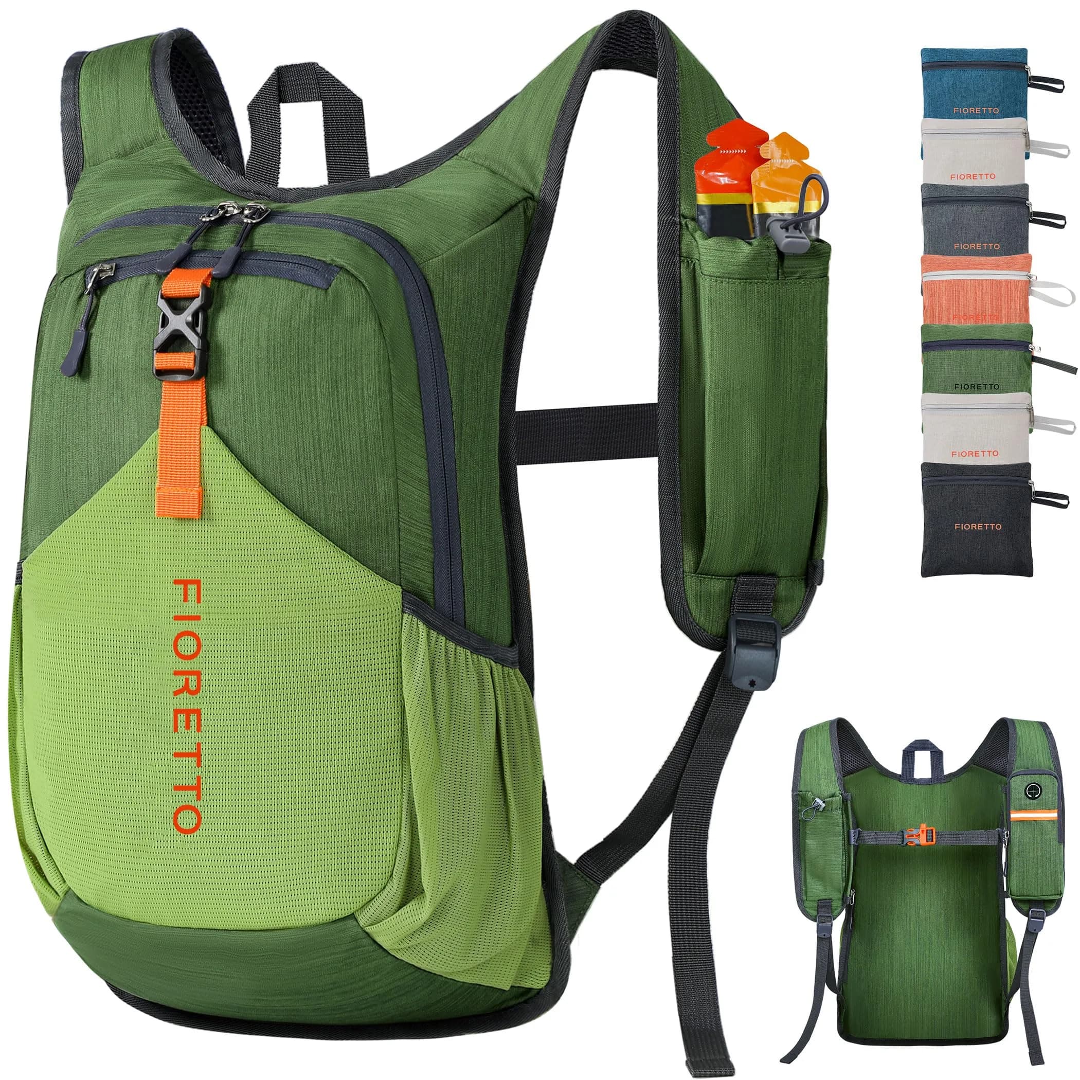 FIORETTO 15L Hiking Backpack 45cm (17.7") | Lightweight Foldable Daypack for Travel Camping Outdoor