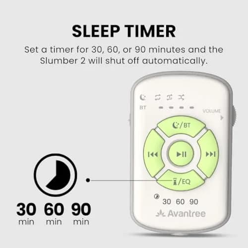 Avantree Slumber 2 Bluetooth Pillow Speaker for Side Sleepers | 4 Ultra-Flat Speakers, White Noise, Remote Control & Sleep Timer, Soft Design for Sleeping, Podcasts & Audiobooks, Gray thumbnail 7
