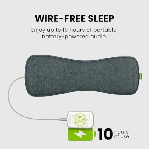 Avantree Slumber 2 Bluetooth Pillow Speaker for Side Sleepers | 4 Ultra-Flat Speakers, White Noise, Remote Control & Sleep Timer, Soft Design for Sleeping, Podcasts & Audiobooks, Gray thumbnail 8