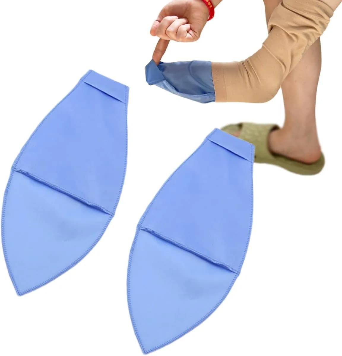 MUROCEA Open Toe Compression Sock Aid for Easy Slide | Slip Stocking Applicator for Elderly, Disabled, Pregnant, 5 Pairs — 2 Pcs (Blue)