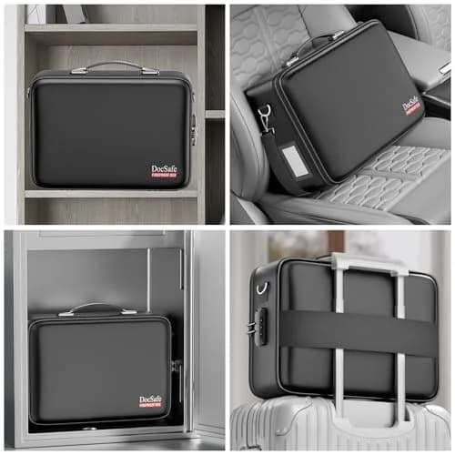 DocSafe Fireproof Document Box Hard Case with Lock & Accordion File Folder | Multi-Layer Safe Storage for Important Documents thumbnail 7