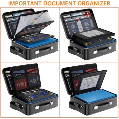DocSafe Fireproof Document Box Hard Case with Lock & Accordion File Folder | Multi-Layer Safe Storage for Important Documents thumbnail 8