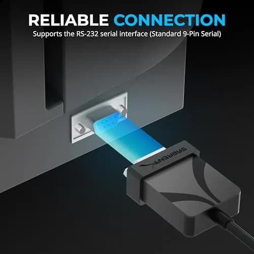 Sabrent USB-C to DB9 Serial RS-232 Adapter Cable 6ft (CB-D9C6) | Connects USB-C to Legacy RS-232 Devices thumbnail 5