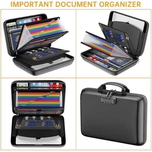 DocSafe Fireproof Document Box with Lock & Accordion File Folder, 36.8 cm (14.5") | UL94-V0/5VA Flame Retardant thumbnail 9