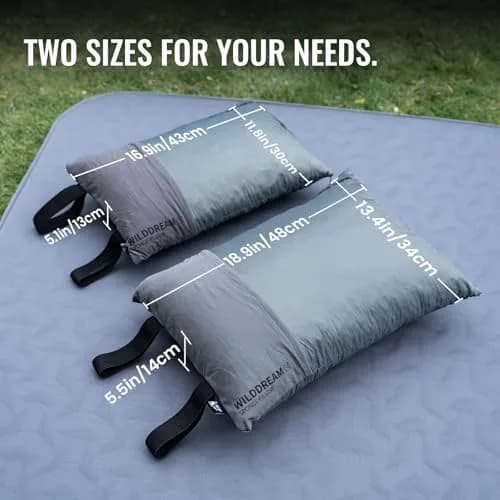 ONETIGRIS Wilddream Camping Pillow Shredded Memory Foam Medium Cool Gray | Compact & Comfortable for Backpacking, Travel, and Car Trips thumbnail 8
