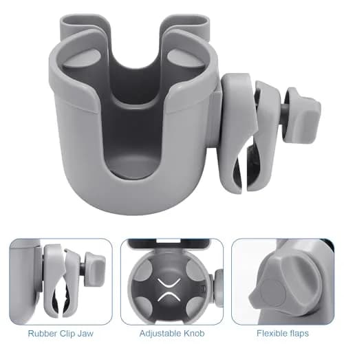 Accmor Universal Stroller Cup Holder with Phone, Bike & Wheelchair Attachment | Fits Uppababy Graco thumbnail 4