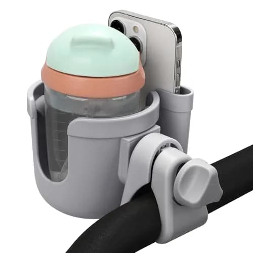 Accmor Universal Stroller Cup Holder with Phone, Bike & Wheelchair Attachment | Fits Uppababy Graco thumbnail 2