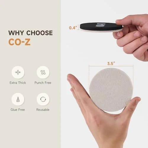 CO-Z Felt Furniture Sliders for Hardwood Floors | 8pcs 3.5" Reusable Floor Protectors thumbnail 5