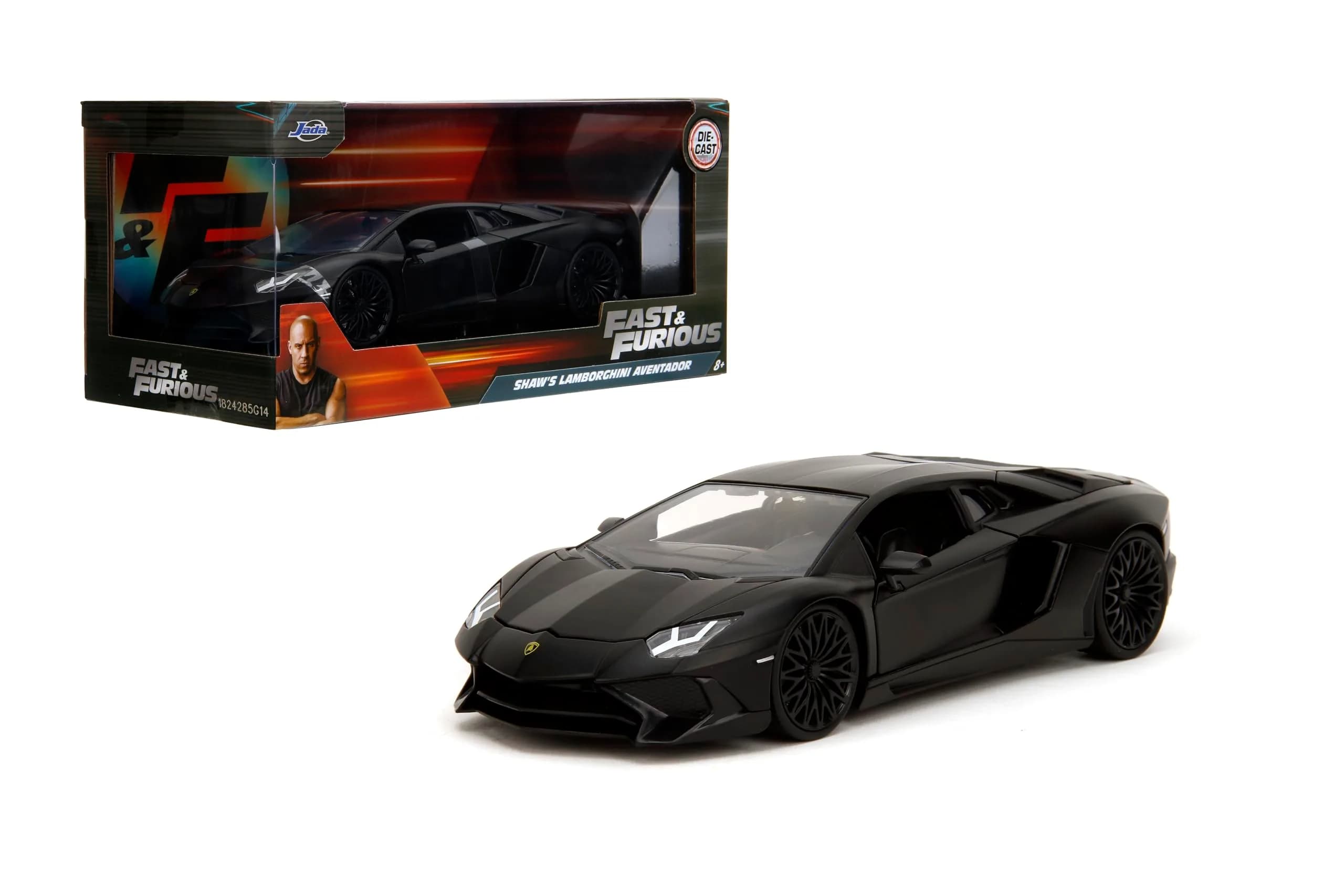 Jada Fast & Furious Shaw's Lamborghini Aventador SV – Die-Cast Vehicle, Opening Doors, Hood & Trunk, 1:24 Scale | Authentic Collectible Model - main product image