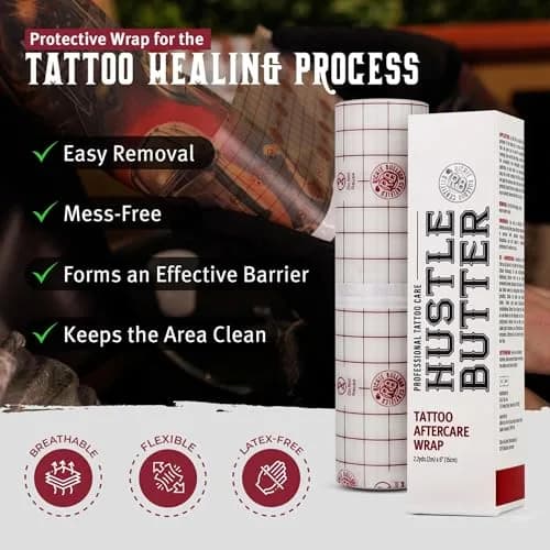 Hustle Butter Tattoo Aftercare Kit - Balm, Soap & Wrap | Hydrates & Protects New Ink thumbnail 6