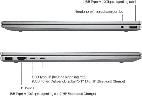 HP Envy x360 16" 2K WUXGA Touchscreen 2-in-1 Laptop | AMD Ryzen 5 8640HS 8GB 512GB SSD thumbnail 4
