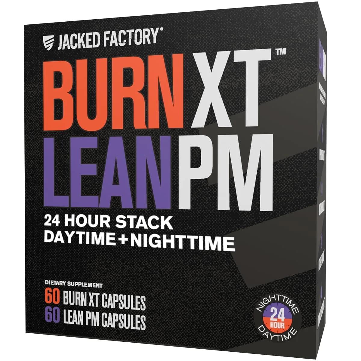 Jacked Factory Burn-XT + Lean-PM Kit 120 Capsules | 24-Hour Body Composition & Metabolism Support Stack