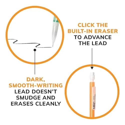 BIC Mechanical Pencils #2 XtraSmooth, 0.5mm & 0.7mm, Pack of 80 | Smooth Writing, Fade-Resistant, Acid-Free thumbnail 5