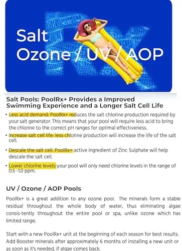 poolrx Pool Spa Water Treatment Algaecide 4-Pack | Up to 6-Month Algae Control for 2.5K-5K Gallons thumbnail 7