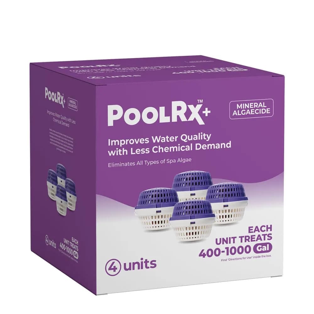 poolrx Mineral Algaecide 4-Unit Pack | Up to 6-Month Algae Control for 400-1000 Gallons - main product image
