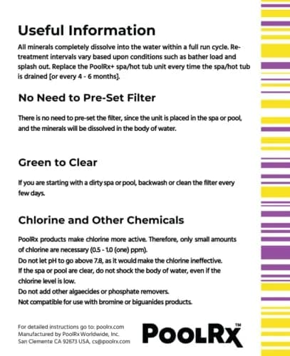 poolrx Mineral Algaecide 4-Unit Pack | Up to 6-Month Algae Control for 400-1000 Gallons thumbnail 5