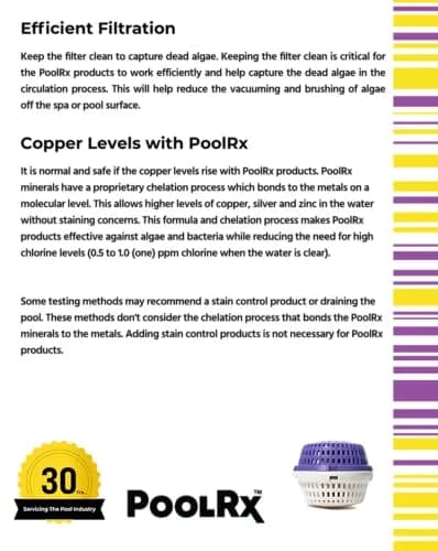 poolrx Mineral Algaecide 4-Unit Pack | Up to 6-Month Algae Control for 400-1000 Gallons thumbnail 6