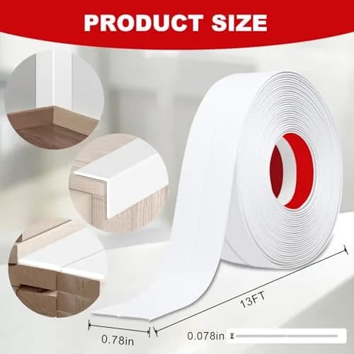 DGSL Wall Corner Protector 0.78 in x 13 ft | Flexible PVC Corner Guard for Walls thumbnail 2