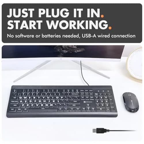 X9 Performance Large Print Backlit Keyboard | Oversized Big Letters for Seniors & Beginners thumbnail 5