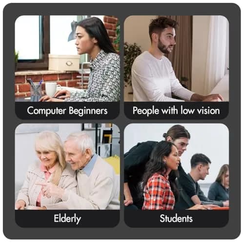 X9 Performance Large Print Backlit Keyboard | Oversized Big Letters for Seniors & Beginners thumbnail 4