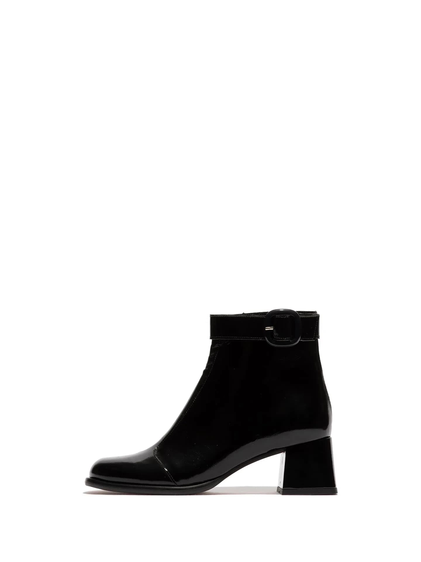 FLY London Sirt340Fly Ankle Bootie | Waterproof Patent Leather, 8-8.5 US, Casual Style