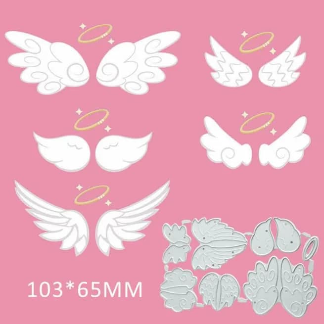 DIY Scrapbooking Artist Angel Wings Metal Cutting Dies Set | 10.3cm x 6.5cm (4.06" x 2.56") thumbnail 6