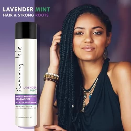 Sunny Isle Lavender Mint Hair & Strong Roots Shampoo 10.1oz | Nourishes & Strengthens Hair, Infused with Jamaican Castor Oil thumbnail 2