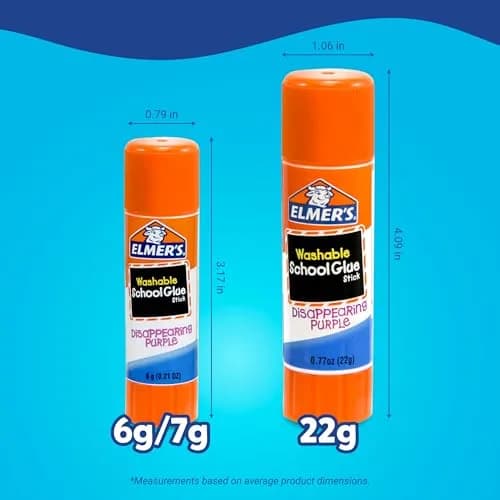 Elmer's Glue Sticks Combo Pack, BlooStick Buddies & Disappearing Purple, 12 Count (6g Each) | Fun, Washable School & Craft Adhesive thumbnail 7