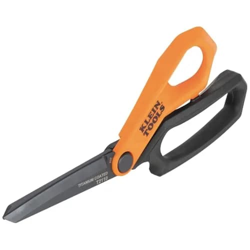 Klein Tools T2110 Titanium-Coated Professional Shears, 10-Inch | Heavy-Duty Cutting for Sheet Metal, Leather, and Flooring thumbnail 5