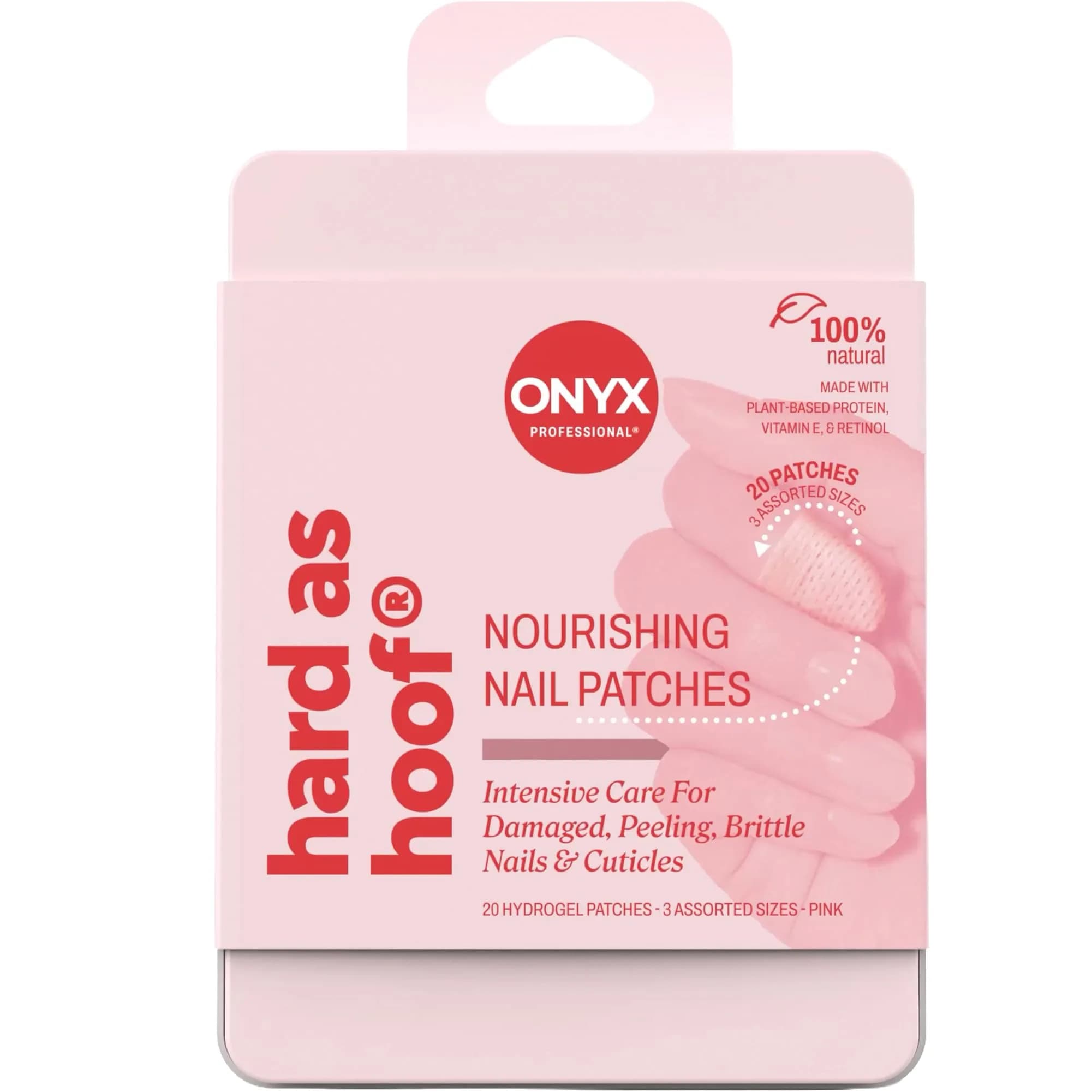 Onyx Professional Hard as Hoof Nail Repair Patches 20 Count | Overnight Nail & Cuticle Strengthening Treatment