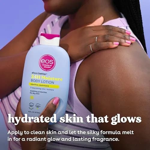 EOS Shea Better Body Lotion+ Body Wash, Vanilla Cashmere | 16 Fl Oz (Pack of 2) | All-Day Hydration thumbnail 2