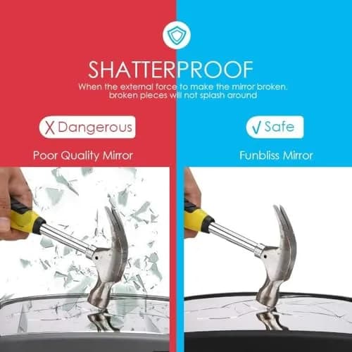 Funbliss 2-Pack Baby Car Mirror | Dual Rear-Facing Infant Monitoring | Shatterproof & Shake-Proof thumbnail 4