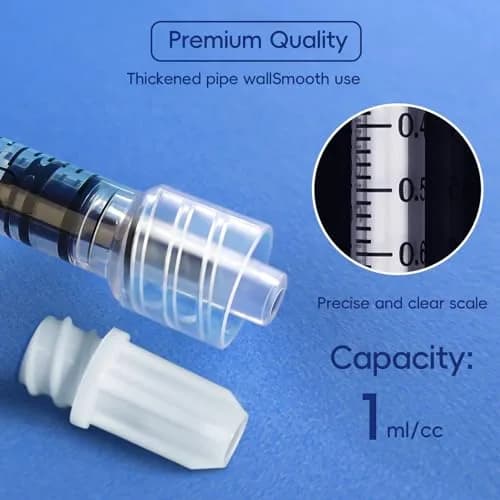 ZWCP 1ml Luer Lock Syringes without Needle - Sterile, Pack of 30 | Individually Wrapped, Leak-Proof Design, Accurate Liquid Measurement thumbnail 6