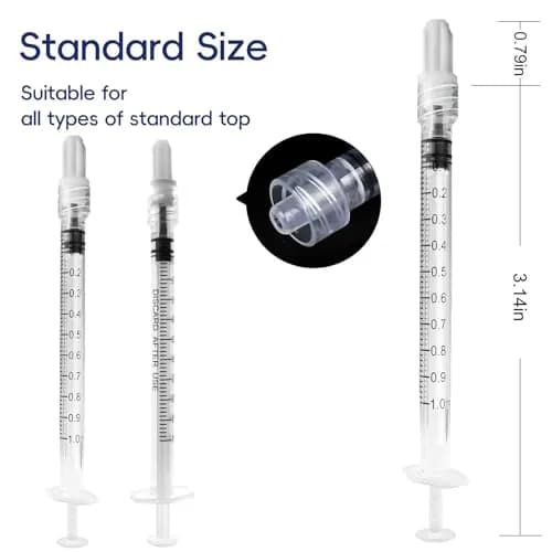 ZWCP 1ml Luer Lock Syringes without Needle - Sterile, Pack of 30 | Individually Wrapped, Leak-Proof Design, Accurate Liquid Measurement thumbnail 2