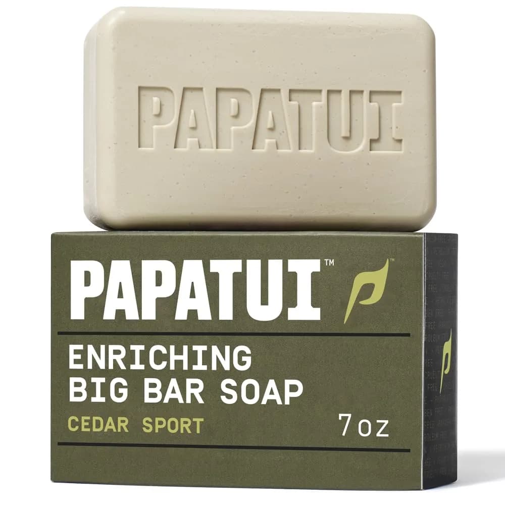 PAPATUI by Dwayne Johnson Enriching Bar Soap Cedar Sport 7oz | Nourishing, Energizing for Active Men - main product image