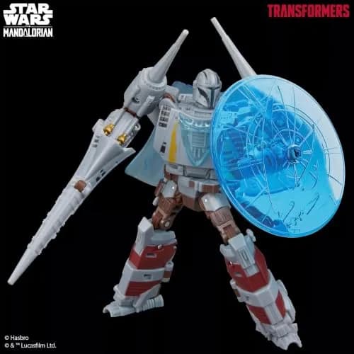 Transformers x Star Wars The Mandalorian N-1 Starfighter Action Figure 18cm (7.5-Inch) | Converts in 37 Steps thumbnail 5