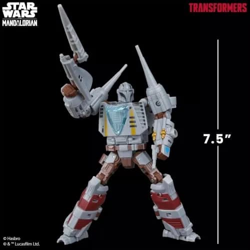 Transformers x Star Wars The Mandalorian N-1 Starfighter Action Figure 18cm (7.5-Inch) | Converts in 37 Steps thumbnail 2