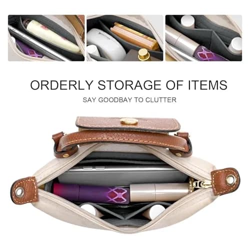 LOUKAYCCI Felt Mini Organizer Insert for Longchamp XS Bag | Compact & Multi-Compartment thumbnail 4