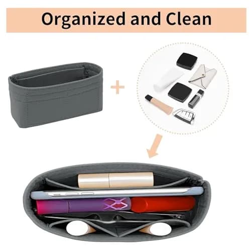 LOUKAYCCI Felt Mini Organizer Insert for Longchamp XS Bag | Compact & Multi-Compartment thumbnail 5