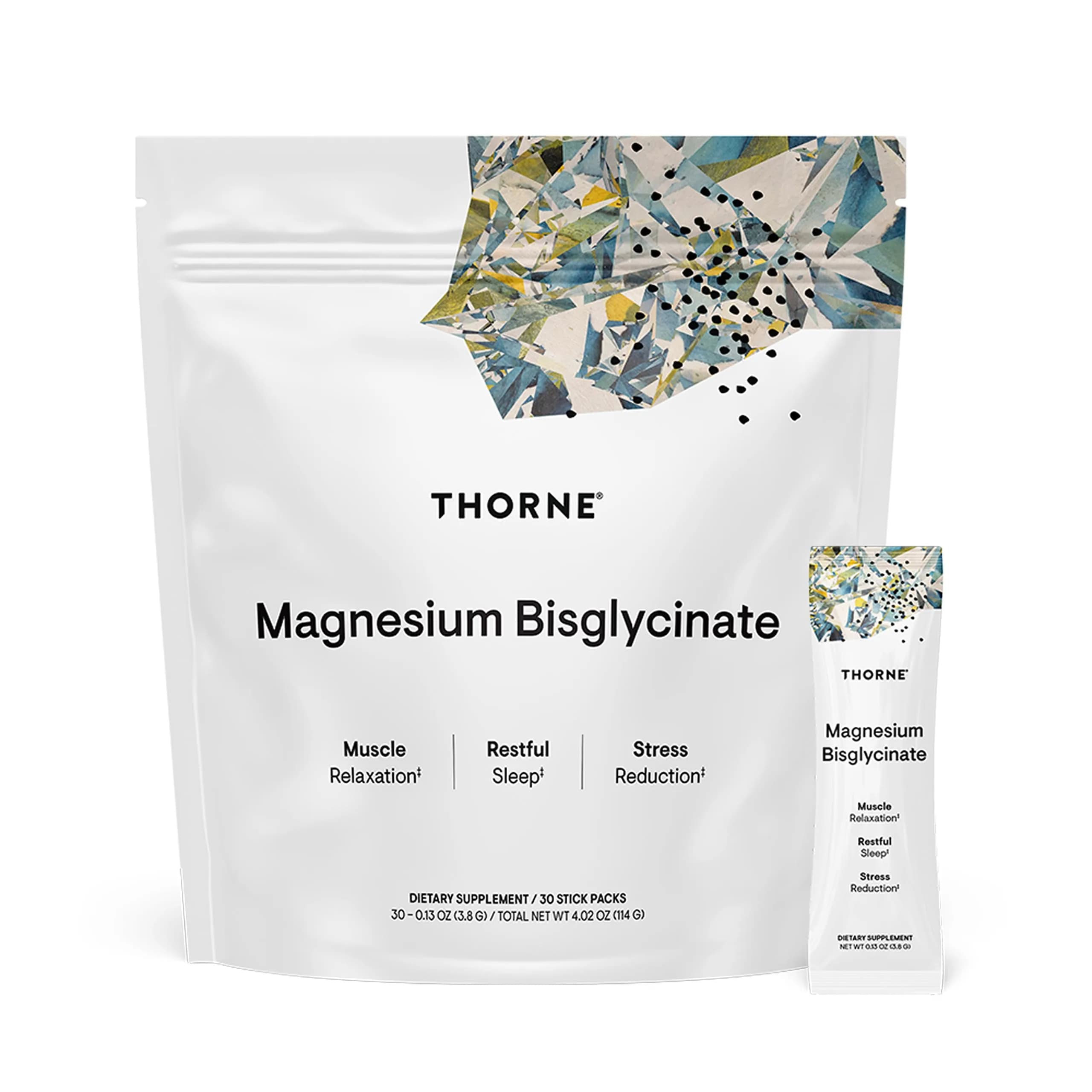 THORNE Magnesium Bisglycinate Powder 200 mg (4.02 oz / 112 g) | NSF Certified for Sport - main product image