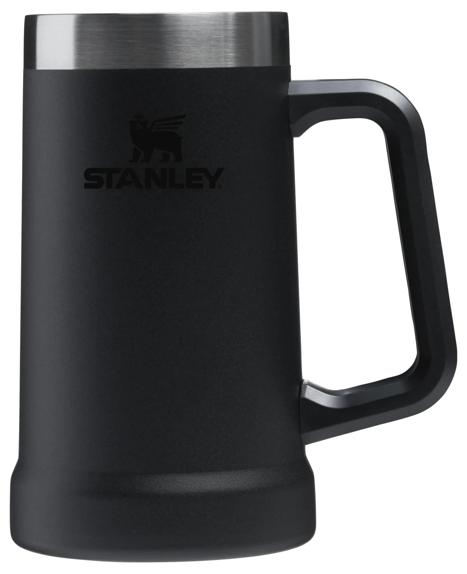 STANLEY Stay-Chill Beer Stein 709ml (24 oz) | Heavy Duty Big Grip Handle | Insulated Stainless Steel Party Mug | Tigerlily — Black 2.0