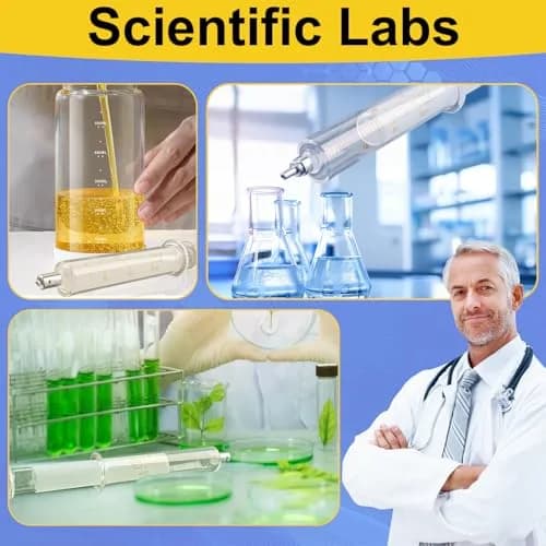 Jiaxix 30ml/cc Glass Syringe with Metal Head and Caps (2-Pack, 60ml Total) | Reusable, High-Temp Resistant, Clear Scale thumbnail 5